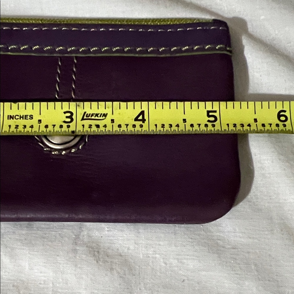 Fossil Purple and Yellow Leather Coin Purse - Picture 5 of 6